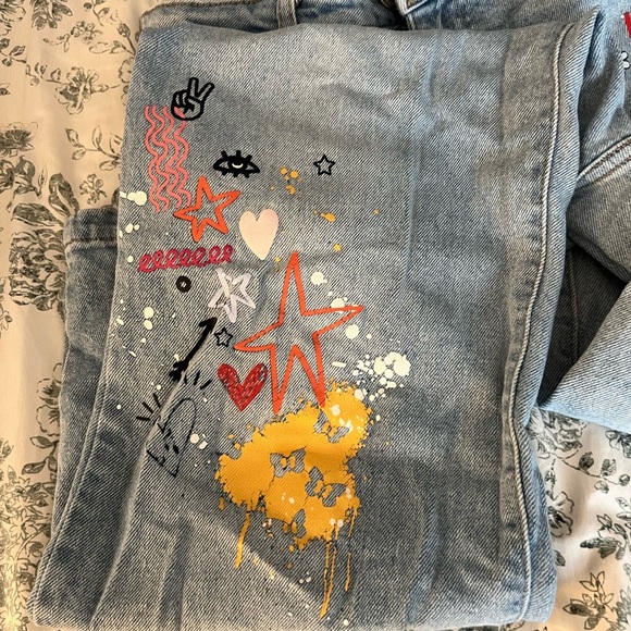 Cat & Jack Kids' Embroidered Gray Jeans - Picture 2 of 6